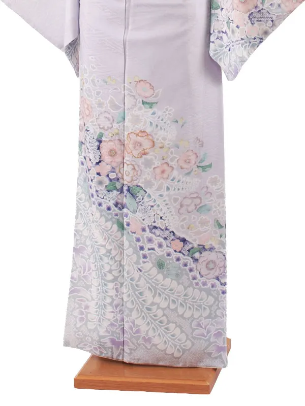 訪問着 薄紫 藤の花 615