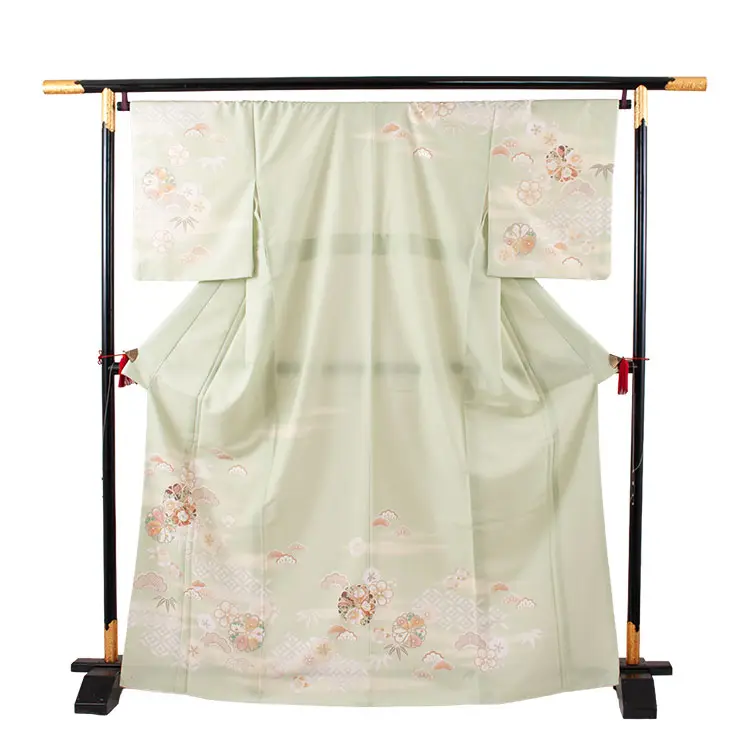 訪問着 JAPAN STYLE 若葉色 松竹梅 625 ジャパンスタイル