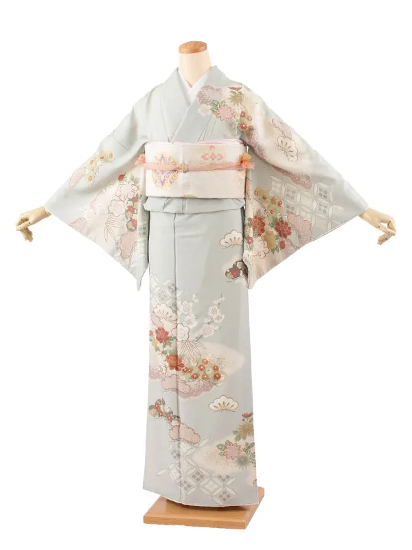 訪問着 JAPAN STYLE グレー 松竹梅 626 ジャパンスタイル