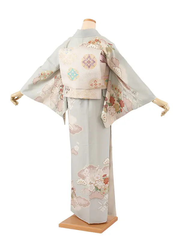 訪問着 JAPAN STYLE グレー 松竹梅 626 ジャパンスタイル