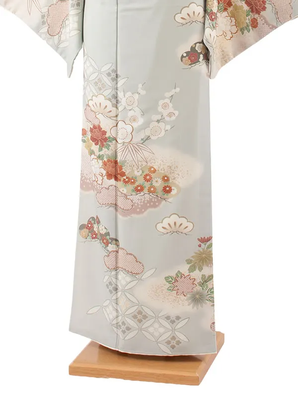 訪問着 JAPAN STYLE グレー 松竹梅 626 ジャパンスタイル