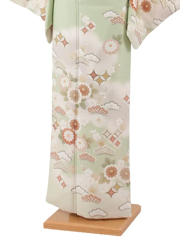 訪問着 JAPAN STYLE 若葉色 松菊 627 ジャパンスタイル