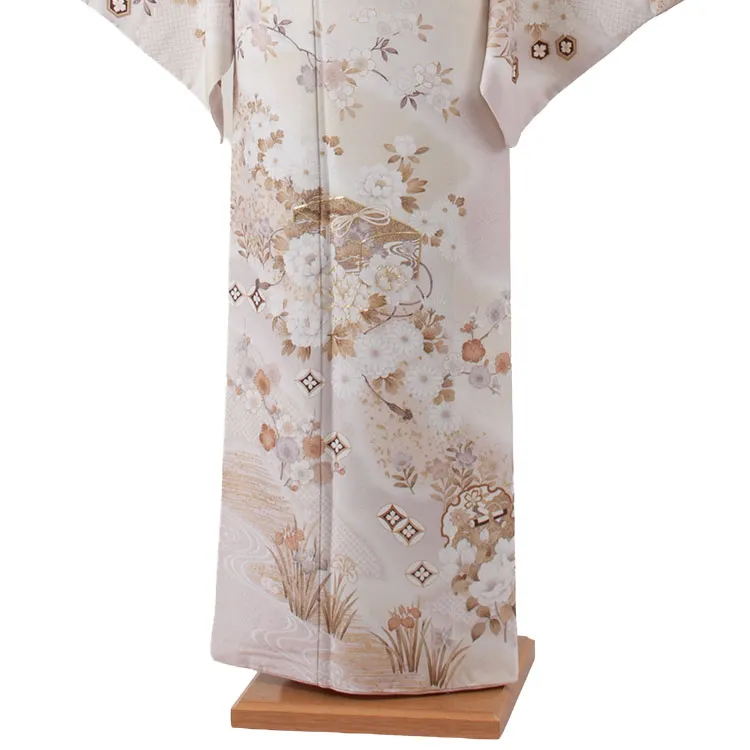 訪問着 淡ピンク 雪輪 四季花 628