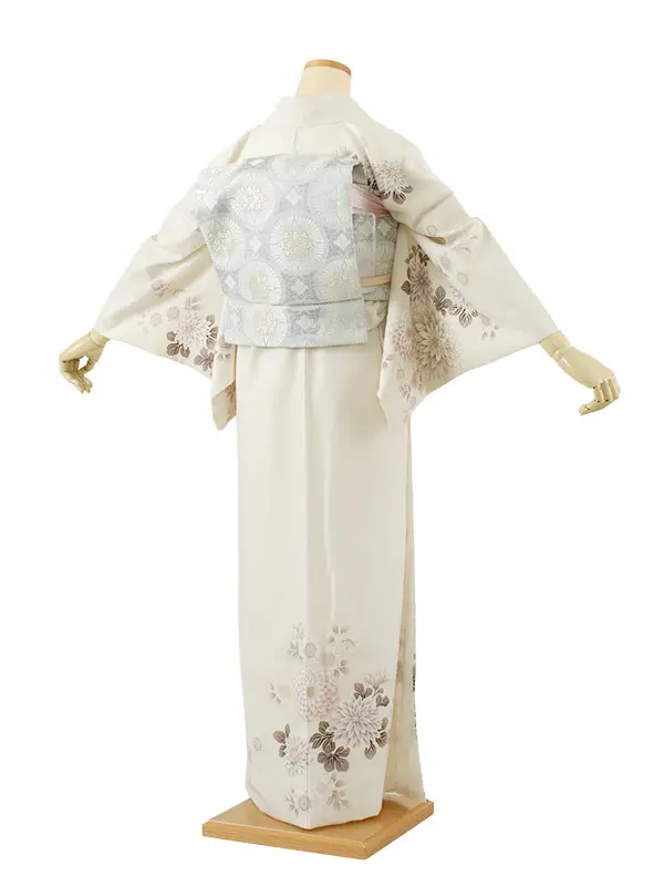 訪問着 JAPAN STYLE 薄クリーム 菊に桜 629