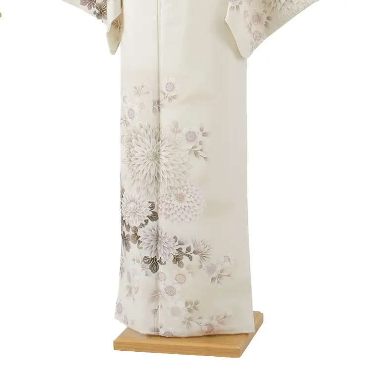 訪問着 JAPAN STYLE 薄クリーム 菊に桜 629