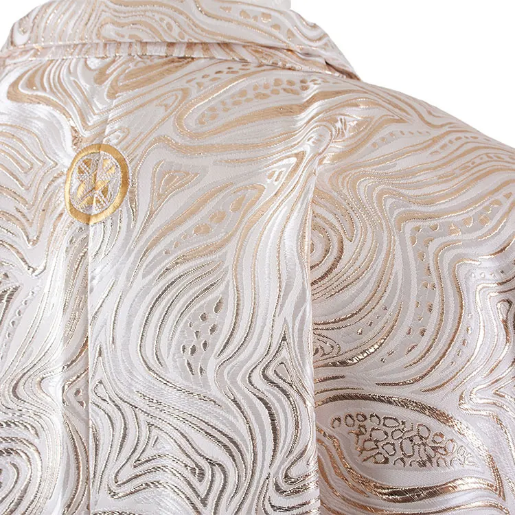 男性用袴 ベージュゴールド 流水 ファー付き /6G05