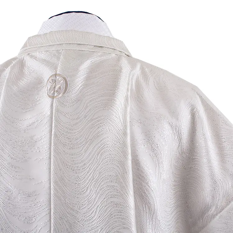 男性用袴 オフホワイト グレー七宝柄袴 /6H16