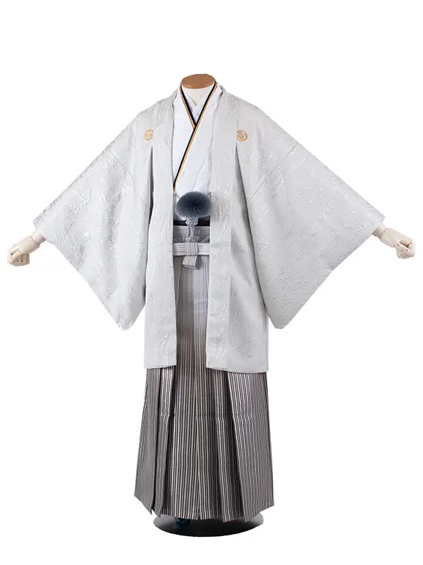 男性用袴 白地 流水 /6H17