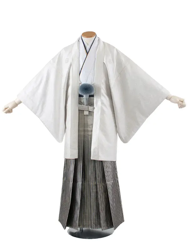 男性用袴 オフホワイト ウェーブ /6H18