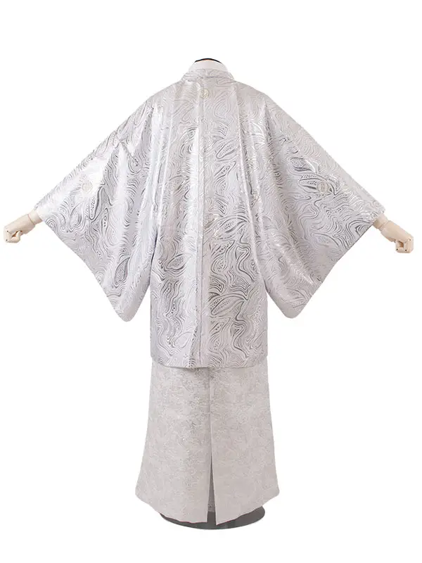 男性用袴 シルバー 流水 /6H21