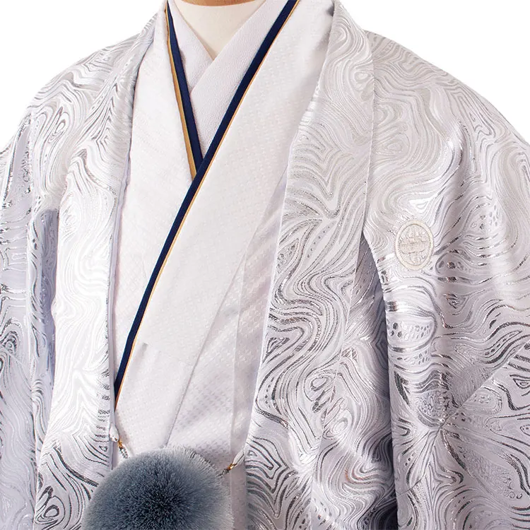 男性用袴 シルバー 流水 /6H21