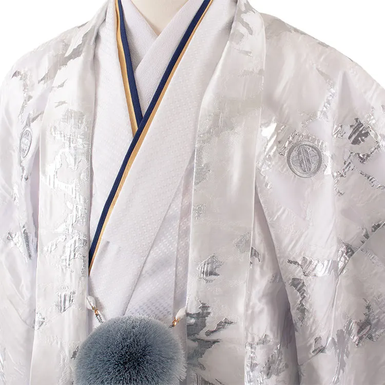 男性用袴 白地 七宝柄袴 /6X55