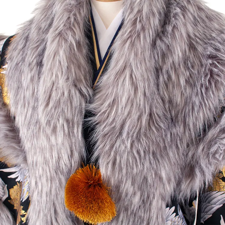 男性用袴 打掛紋付 黒地 豪華絢爛 鶴 牡丹 /6Z31