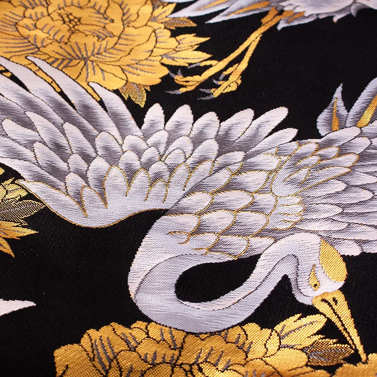 男性用袴 打掛紋付 黒地 豪華絢爛 鶴 牡丹 /6Z31