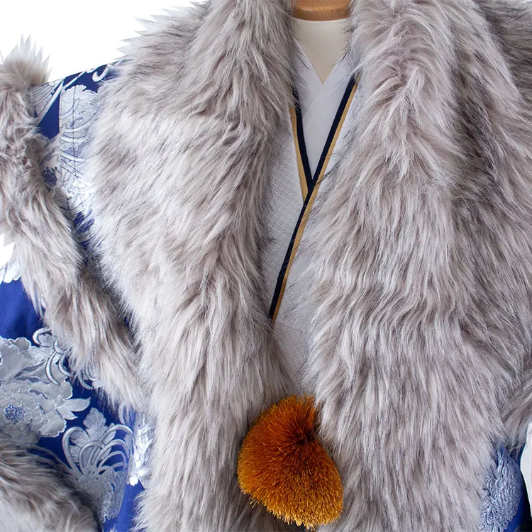 男性用袴 打掛紋付 青地 豪華絢爛 菊 牡丹 /6Z32