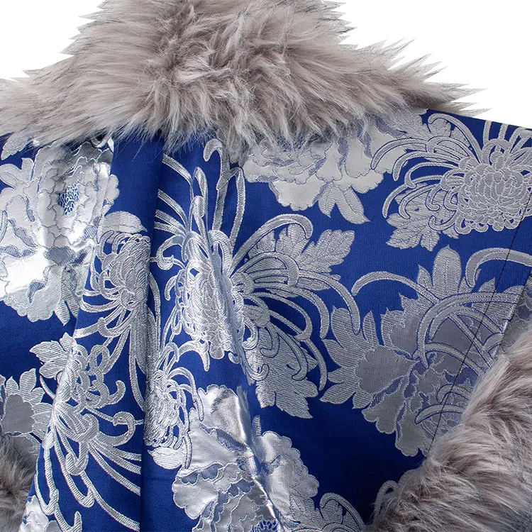 男性用袴 打掛紋付 青地 豪華絢爛 菊 牡丹 /6Z32