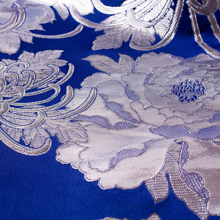 男性用袴 打掛紋付 青地 豪華絢爛 菊 牡丹 /6Z32