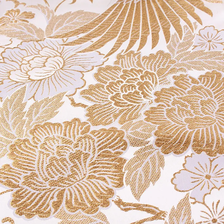 男性用袴 打掛紋付 白地 豪華絢爛 鶴 牡丹 ファー付き /6Z34