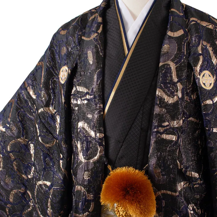 男性用袴 黒地 ラメ /7C23