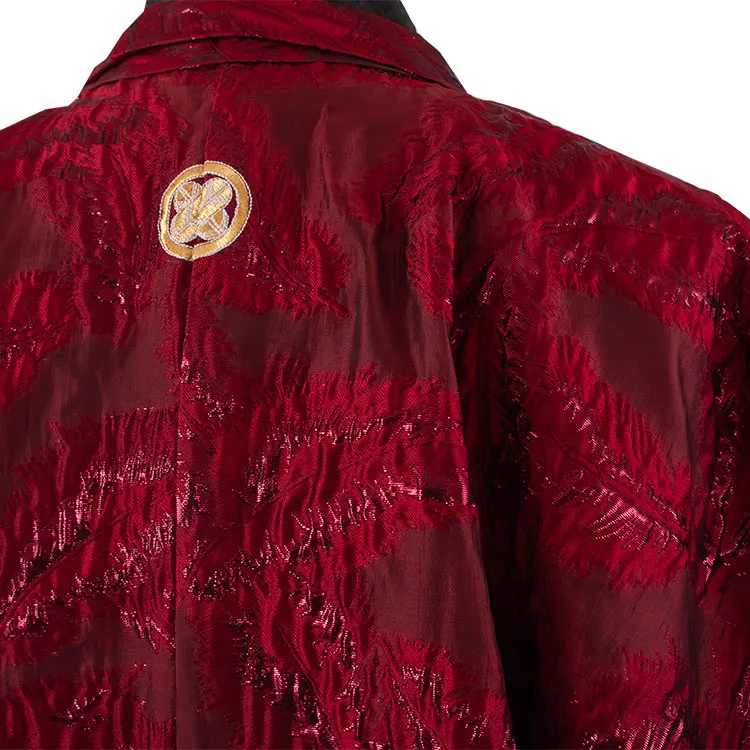 男性用袴 赤地 フリンジ ファー付き /7C29