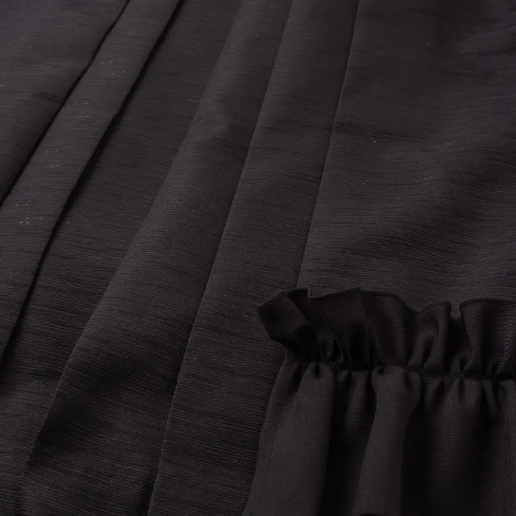 卒業袴レンタル二尺袖 ラフィネモカ 白地 フリル 2052