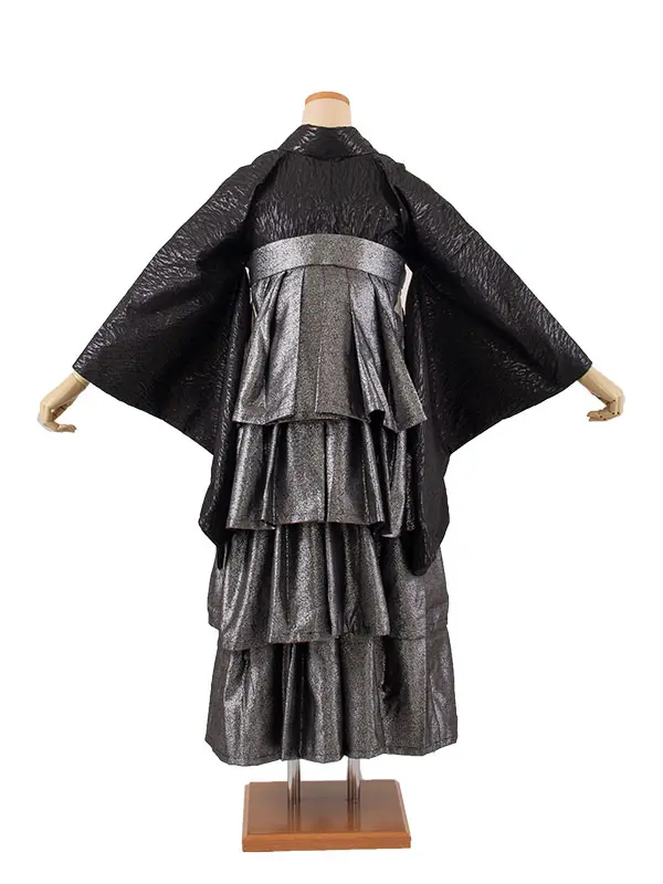 卒業袴レンタル二尺袖 黒地 ドレス袴 2068