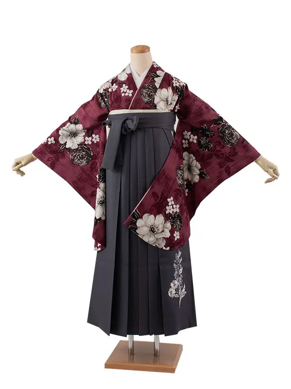 卒業袴レンタル二尺袖 JILLSTUART バーガンディくちなし 2072