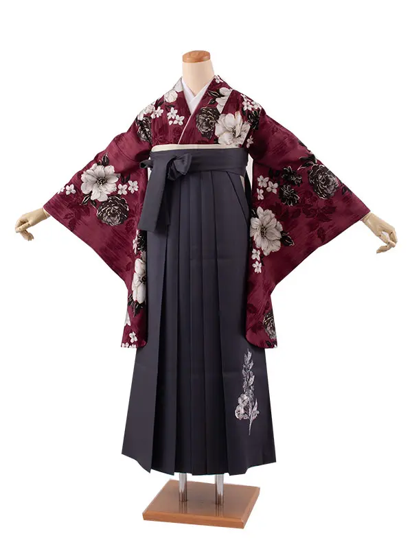 卒業袴レンタル二尺袖 JILLSTUART バーガンディくちなし 2072