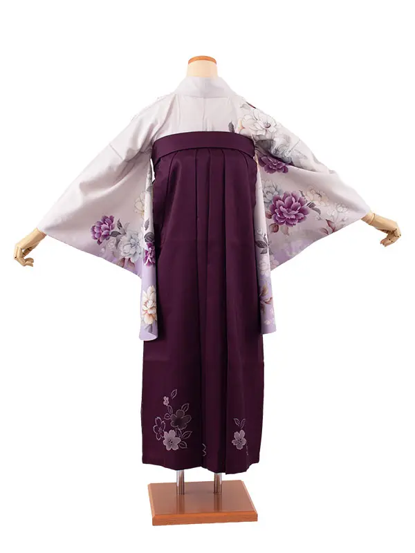 卒業袴レンタル二尺袖 桜田ひより 薄ピンクラベンダー 牡丹 2074