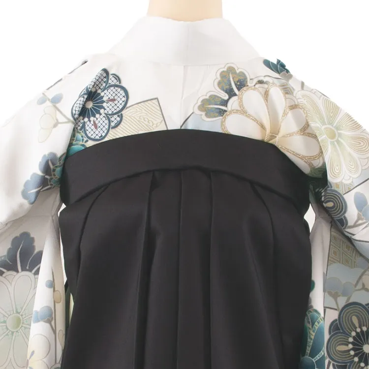 卒業袴レンタル二尺袖 桜田ひより 白地 梅 菊 2076