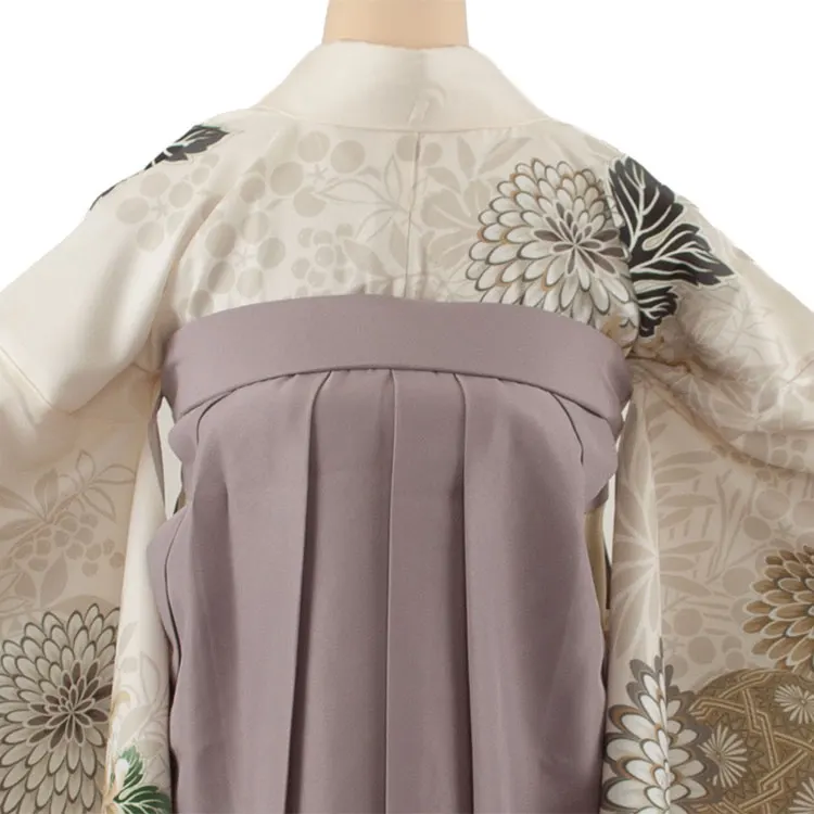 卒業袴レンタル二尺袖 アイボリー 菊 2120