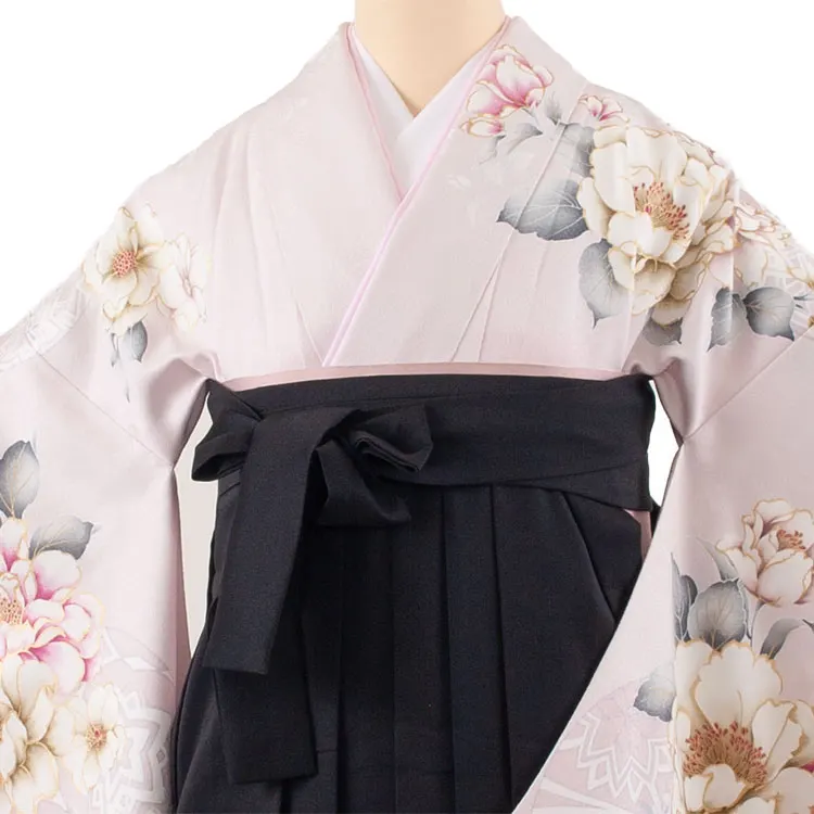 卒業袴レンタル二尺袖 薄紫 牡丹 2140