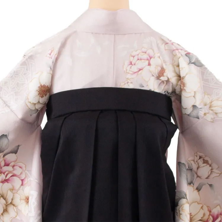 卒業袴レンタル二尺袖 薄紫 牡丹 2140