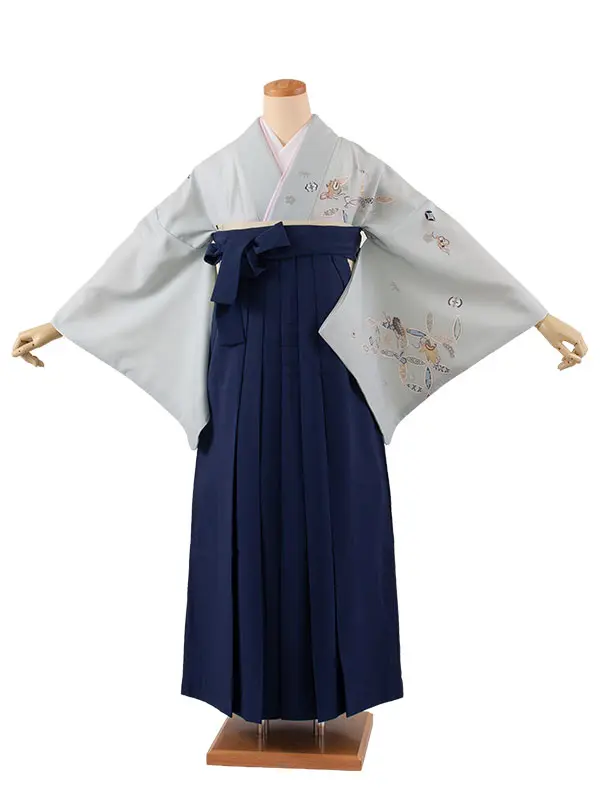 卒業袴レンタル二尺袖 秘色 吉祥文様 2146