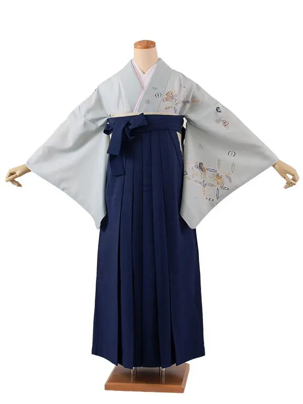 卒業袴レンタル二尺袖 秘色 吉祥文様 2146