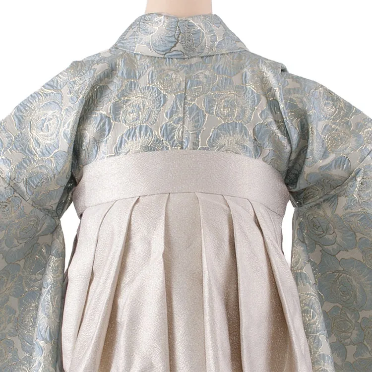 卒業袴レンタル二尺袖 ベージュ 薔薇 ドレス袴 2164