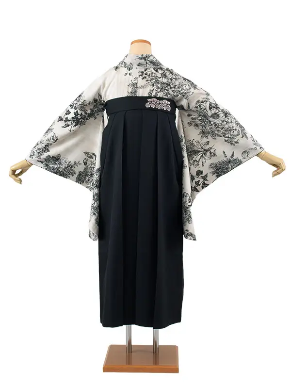 卒業袴レンタル二尺袖 JILLSTUART アイボリー ボタニカル 2197
