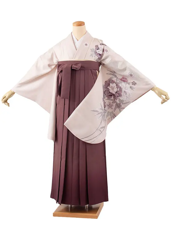 卒業袴レンタル 先生 淡ピンク 牡丹 2250