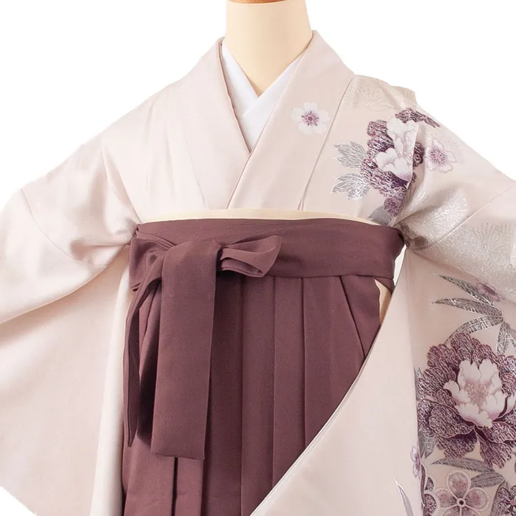 卒業袴レンタル 先生 淡ピンク 牡丹 2250