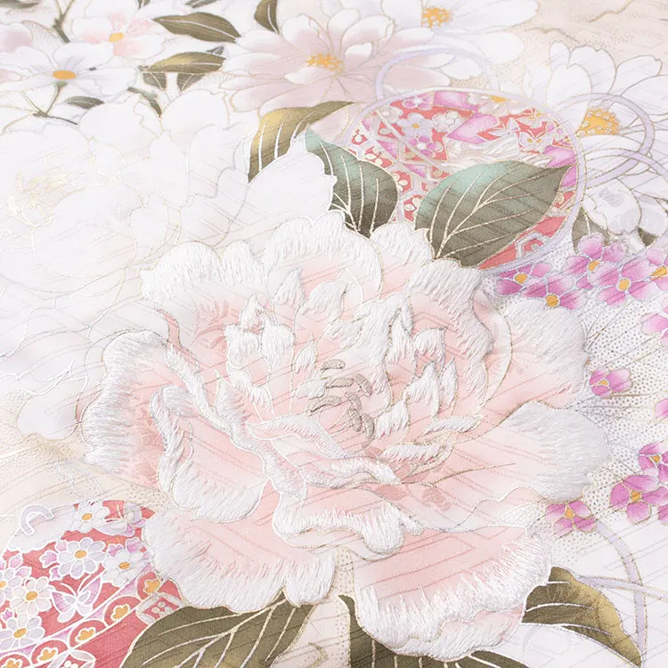 【正絹】お宮参り女の子 産着レンタル 白 経済産業大臣指定伝統的工芸品 1572