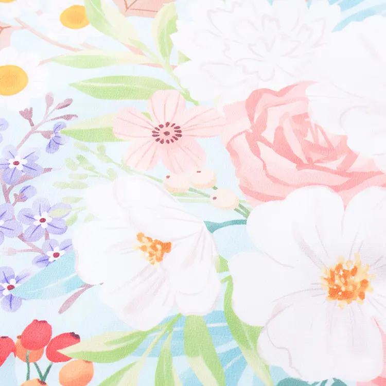 お宮参り女の子 産着レンタル 水色 季節の花々 1583