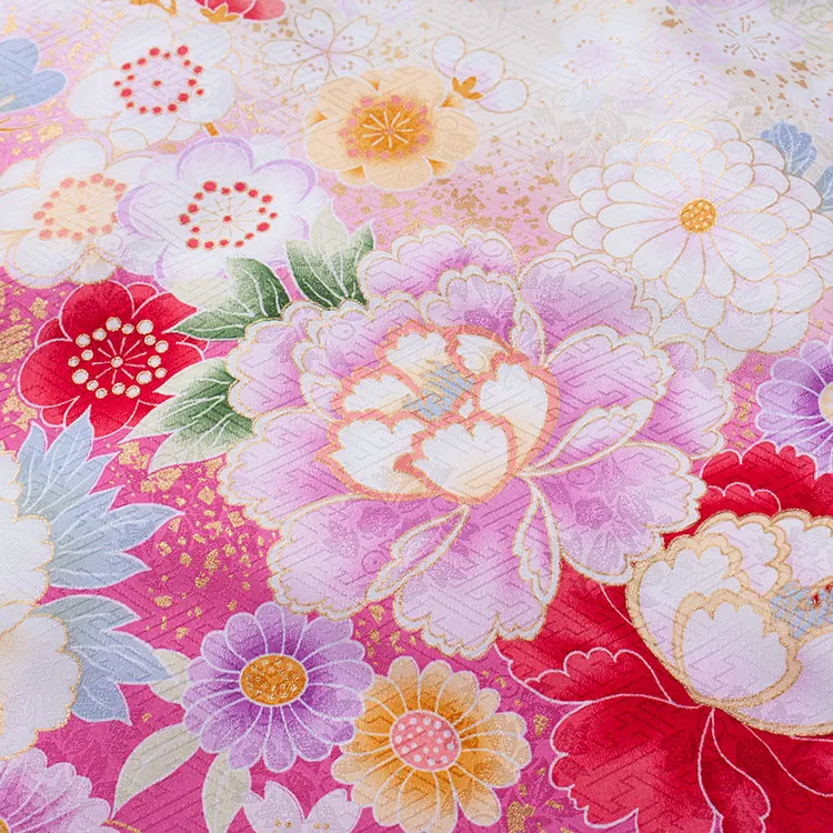 お宮参り女の子 産着レンタル ピンク 鈴牡丹 1590