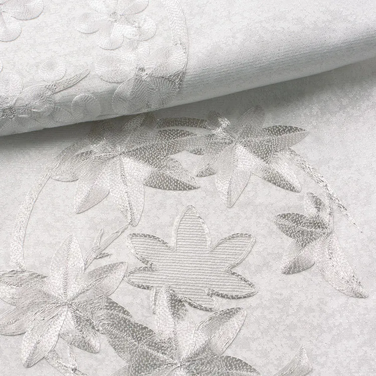 お宮参り男の子 女の子 産着レンタル 白地 刺繍 菊梅 1599