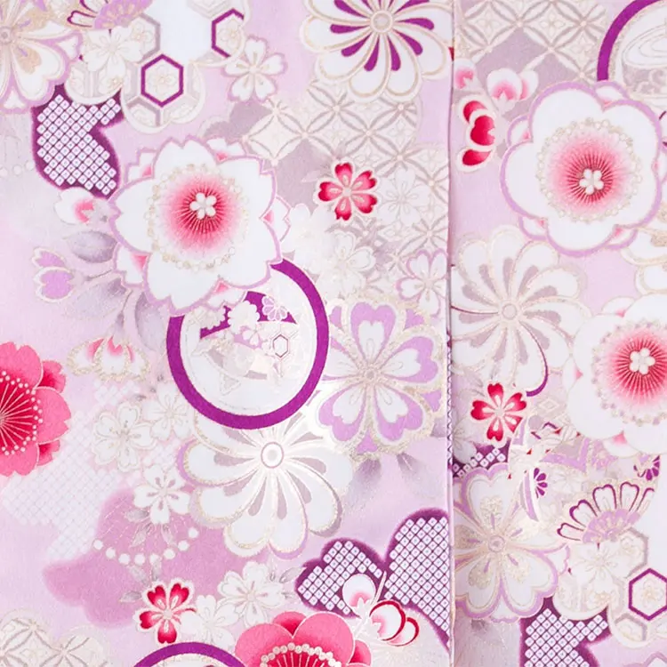 お宮参り女の子 産着レンタル ピンク ねじり梅 桜 1600