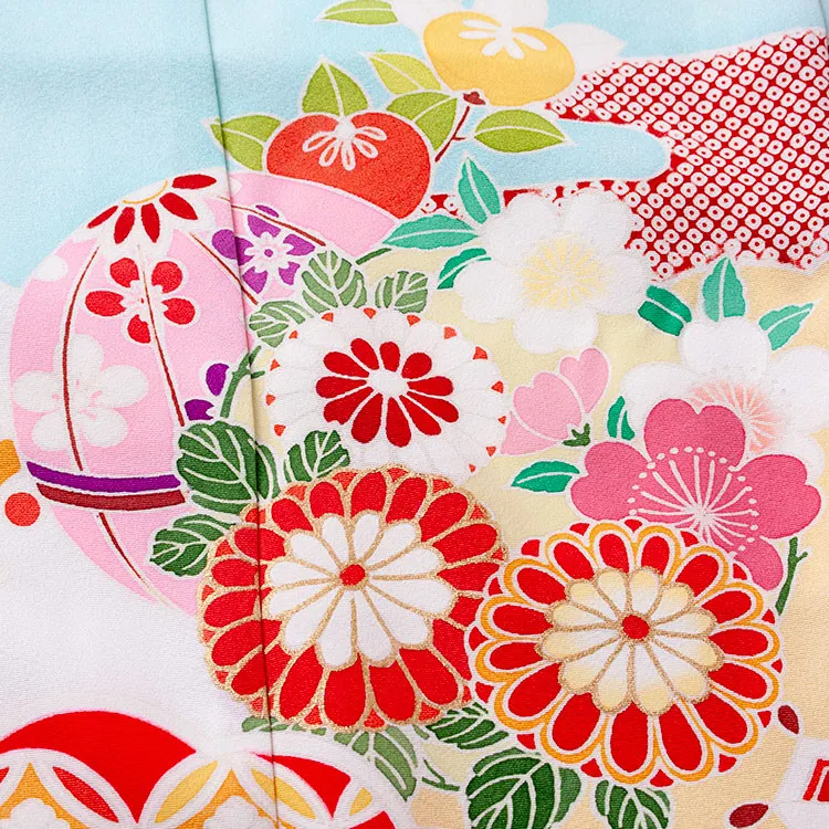 【正絹】お宮参り女の子 産着レンタル 白地 雲取り 吉祥文様 1603