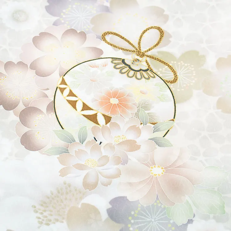 お宮参り女の子 産着レンタル ベビーブルー 鈴鞠 桜 1611