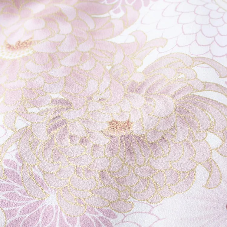 お宮参り女の子 産着レンタル 薄ピンク 菊 1614