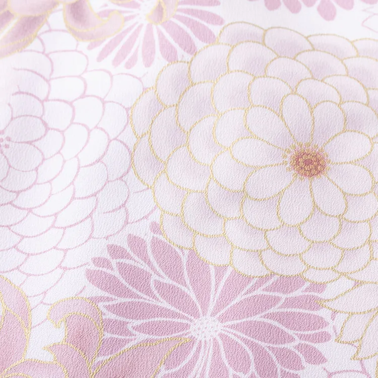 お宮参り女の子 産着レンタル 薄ピンク 菊 1614