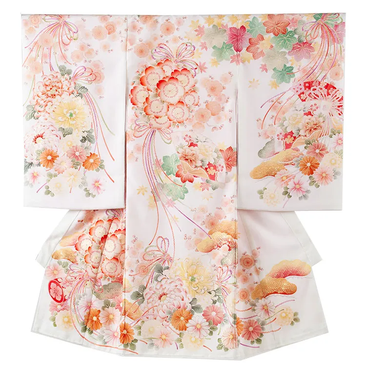 お宮参り女の子 産着レンタル 華徒然 オフホワイト 百華 1620