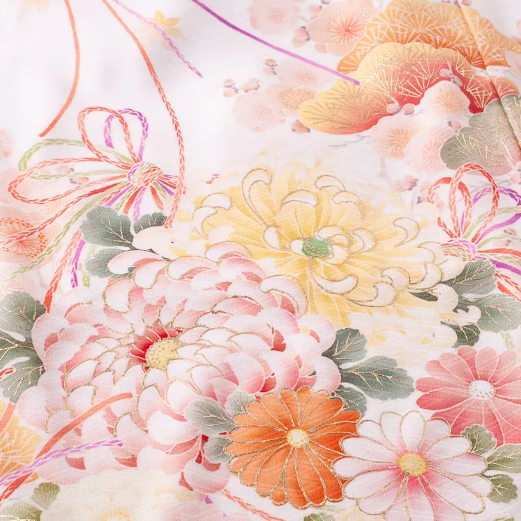 お宮参り女の子 産着レンタル 華徒然 オフホワイト 百華 1620